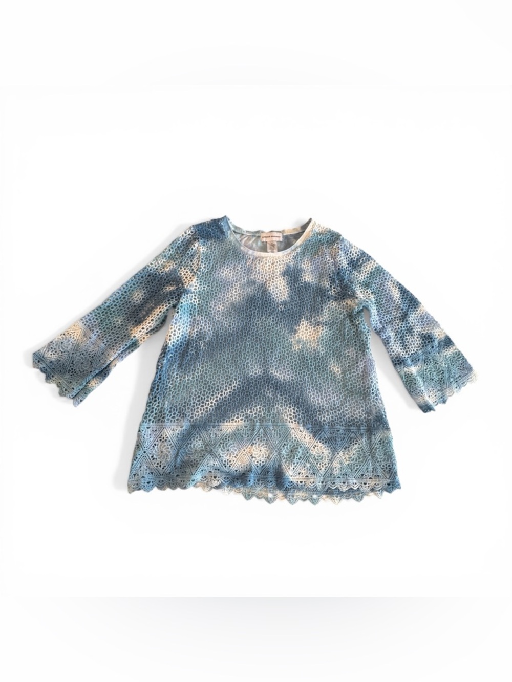 Women’s Alfred Dunner Blue Crochet Tie-Dye w Under Layer